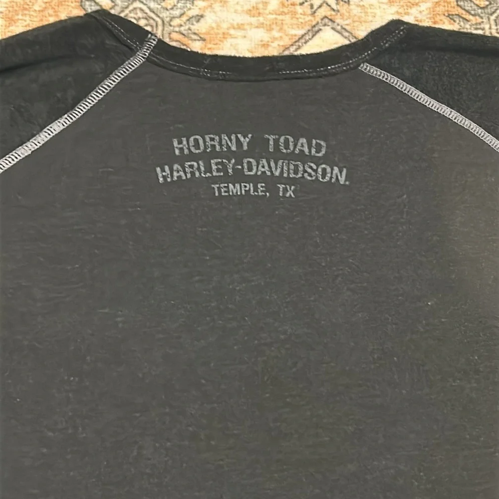 HARLEY-DAIDSON Horny Toad TX  black crewneck sweatshirt with signature logo **XL